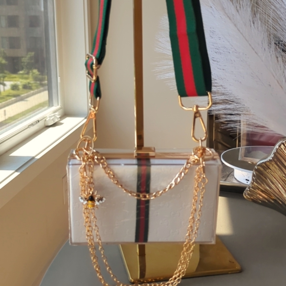 SOLD | Elegant White and Gold Women's Bag - Picture 2 of 5